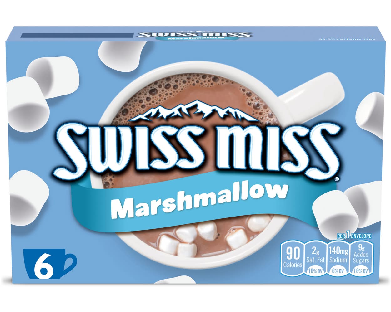 Swiss Miss Classics Hot Cocoa Mix, Marshmallow (6 x 0.73 oz)