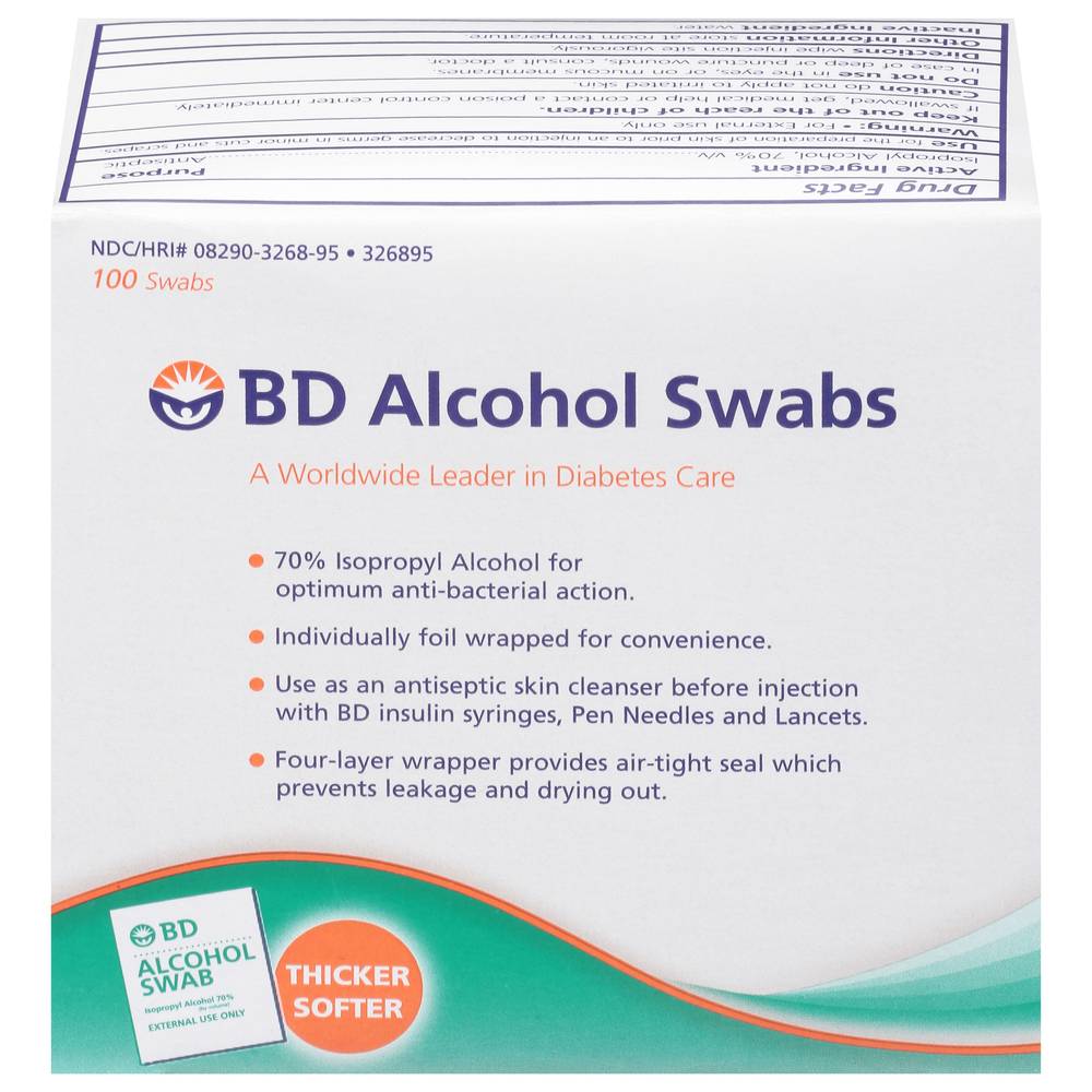 BD Thick Softer Alcohol Swabs (6.4 oz)