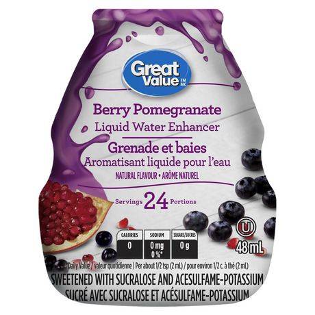 Great Value Berry Pomegranate Liquid Water Enhancer (48 ml)