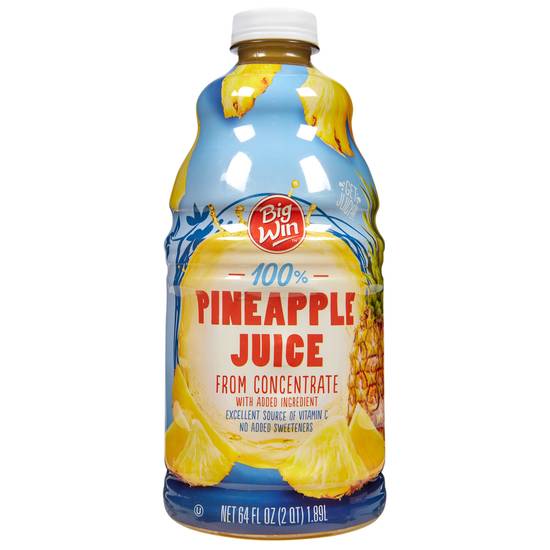 Order Big Win 100% Pineapple Juice (64 oz) food online from Rite Aid store, Shawnee on bringmethat.com