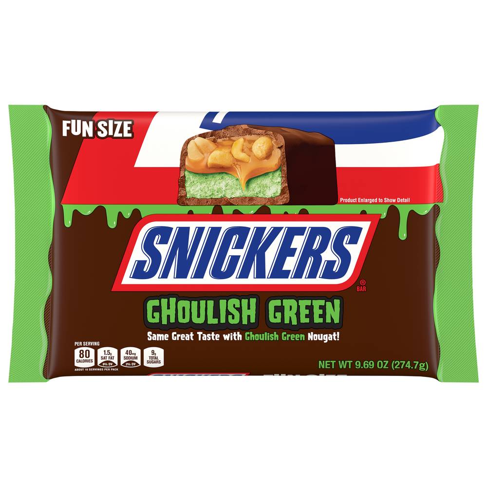 Snickers Ghoulish Green Candy Bars (9.69 oz)