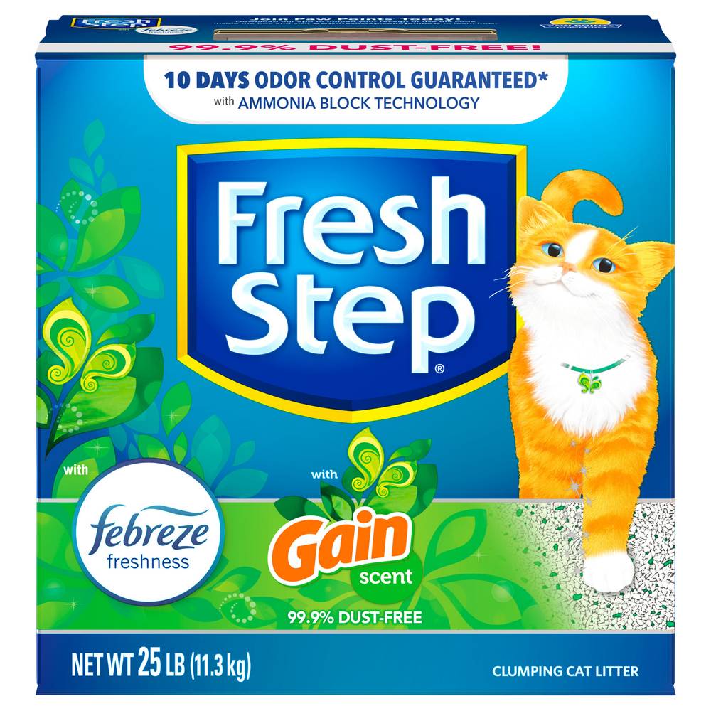 Fresh Step Clumping Cat Litter With Gain Scent (25 lbs)