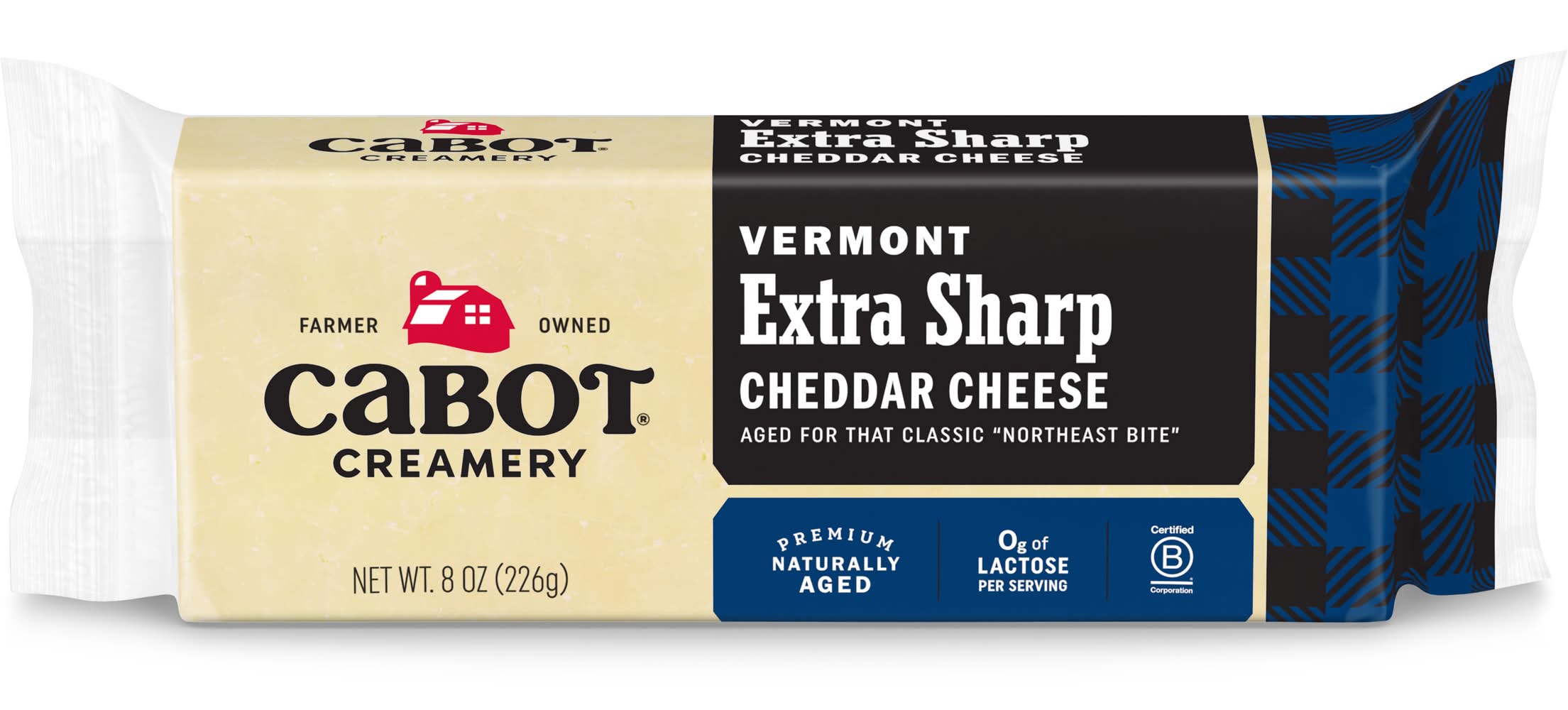 Cabot Creamery Extra Sharp Vermont Cheddar Cheese (8 oz)