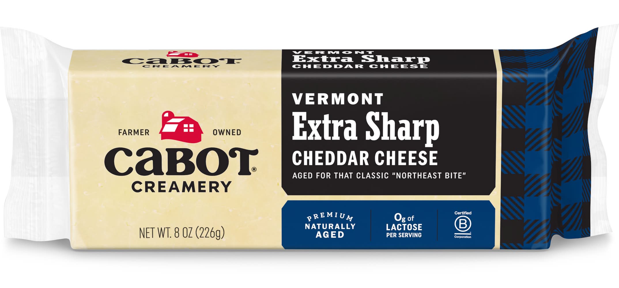 Cabot Creamery Extra Sharp Vermont Cheddar Cheese (8 oz)