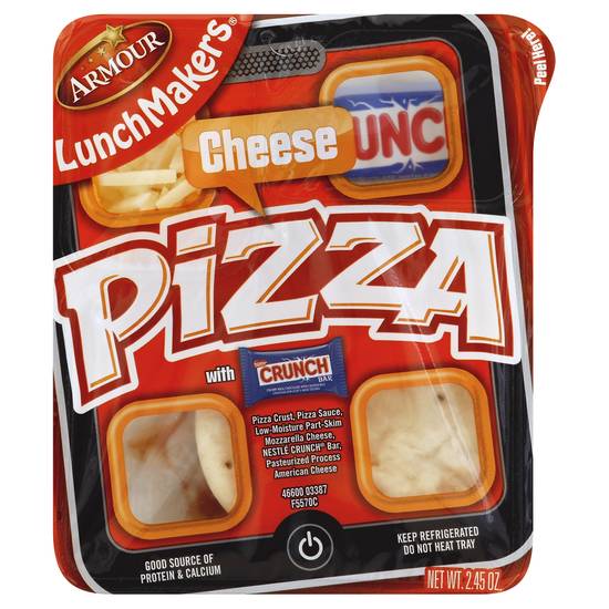 Lunchmakers Armour Cheese Pizza With Crunch Bar