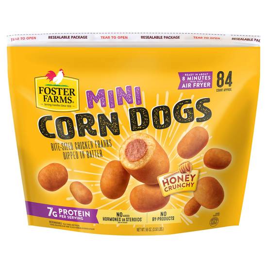 Foster Farms Mini Corn Dogs Honey Crunchy (56 oz)
