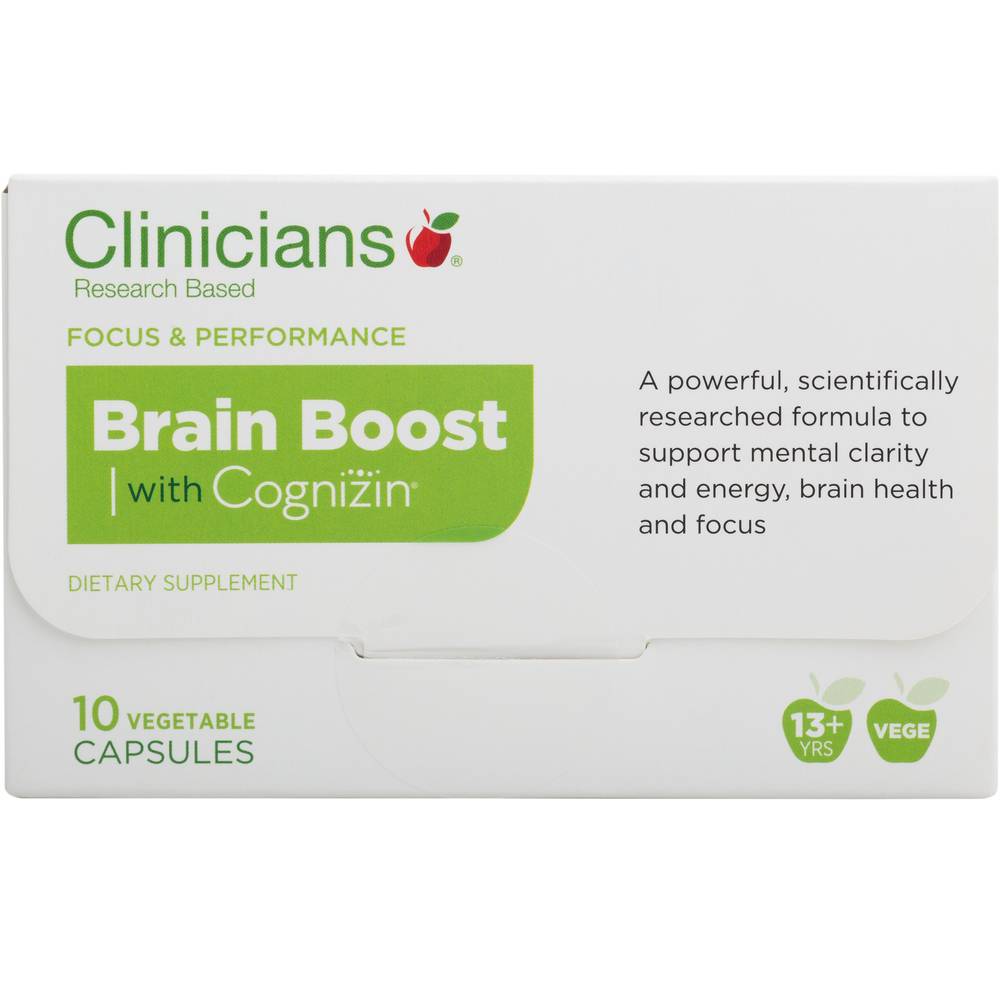 Clinicians Brain Boost with Cognizin Vege Capsules 10s