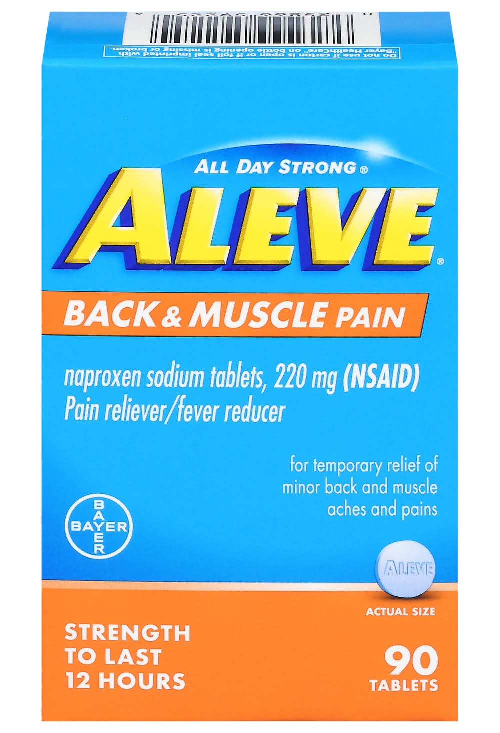 Aleve All Day Strong 220 mg Back & Muscle Pain Tablets (90 ct)