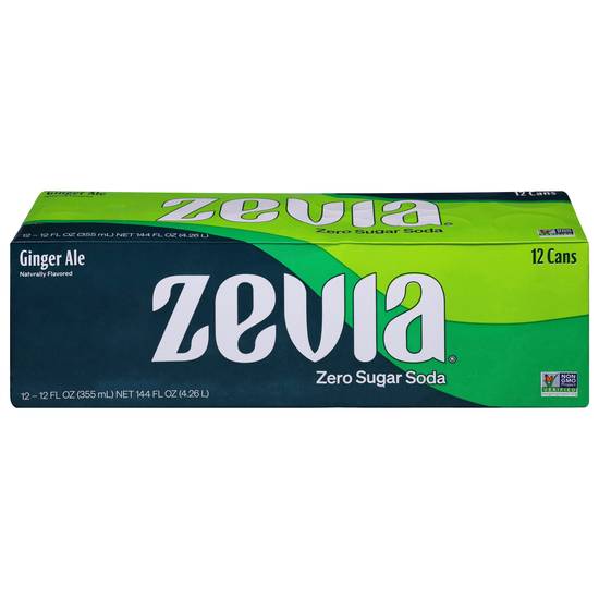 Zevia Zero Calorie Ginger Ale Soda (12 ct , 12 floz)