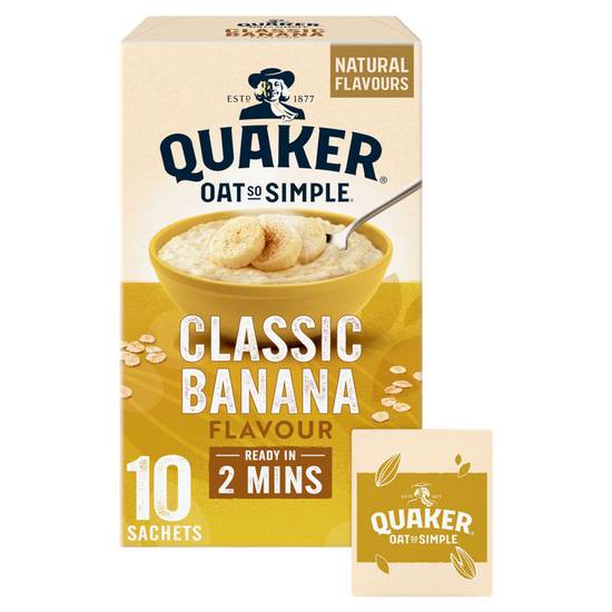 Quaker Oat So Simple Classic Banana Porridge Sachets 10 Pack