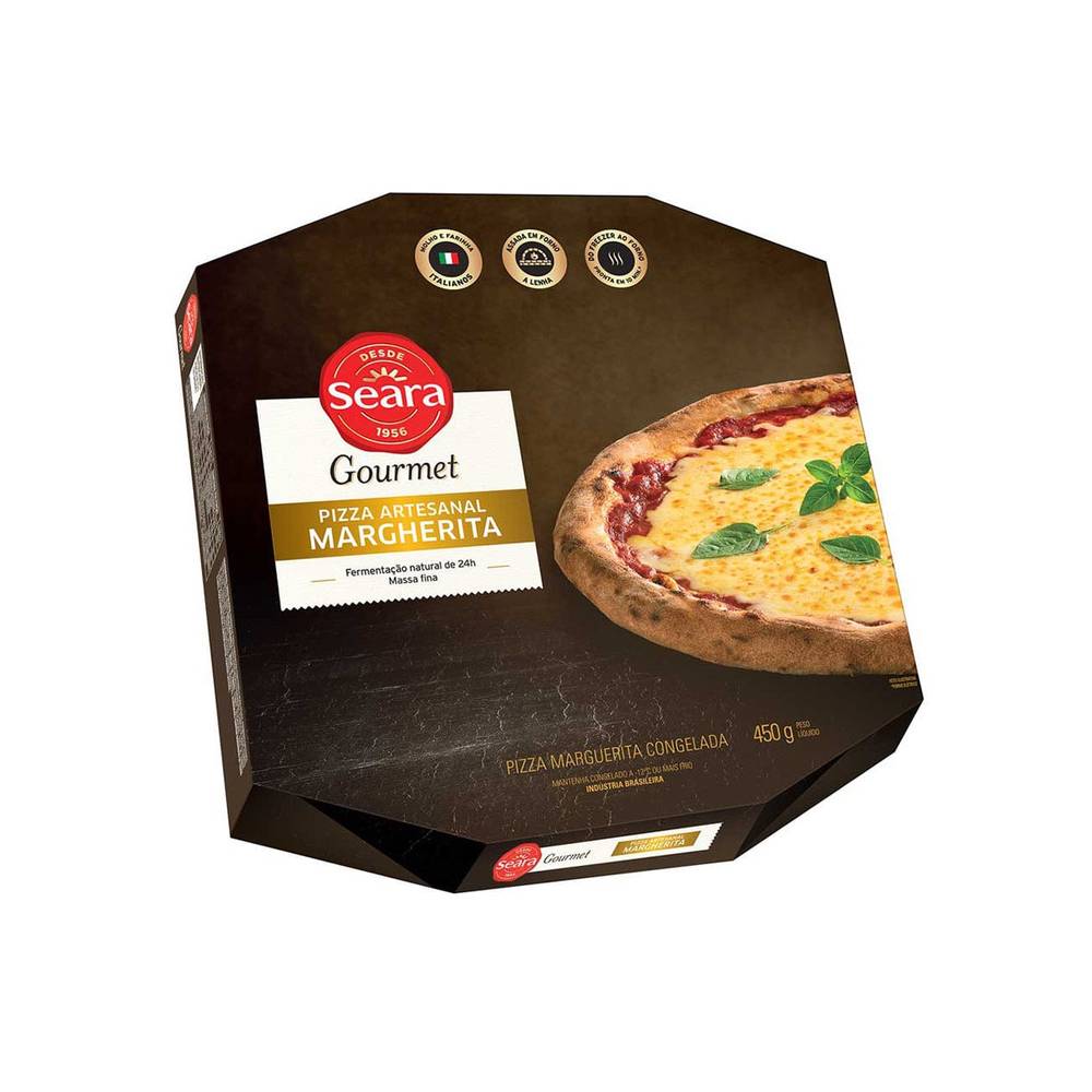 Seara pizza artesanal margherita gourmet congelada (450 g)