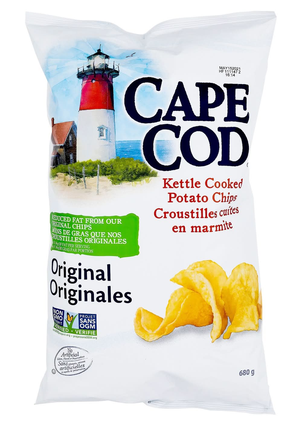 Cape Cod – Croustilles Cuites En Marmite, 680 G / Cape Cod Kettle Cooked Potato Chips, 680 G