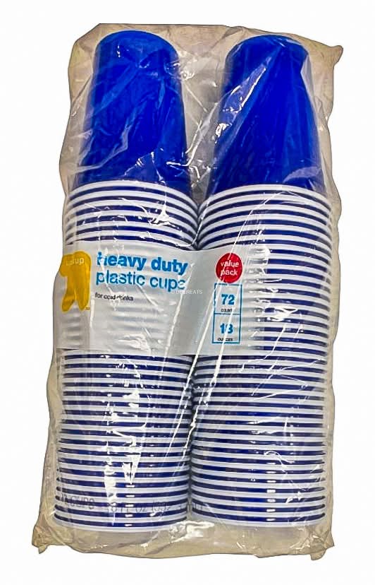 up&up Heavy Duty Disposable 18oz Plastic Cups, Blue (72 ct)