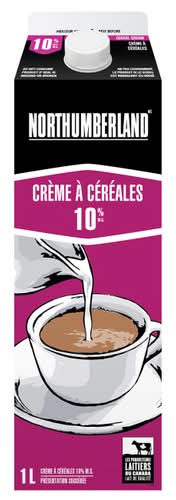 Northumberland crème de céréales 10% m.g. - cereal cream 10% m.f.