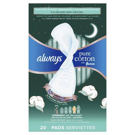 Always Pure Cotton Size 4 Overnight With Wings (200 g)