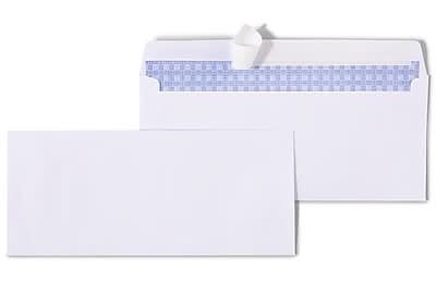 Staples #10 EasyClose Security‑Tint Envelopes, White, Self‑Seal, 4 1/8 x 9 1/2, 100/Box