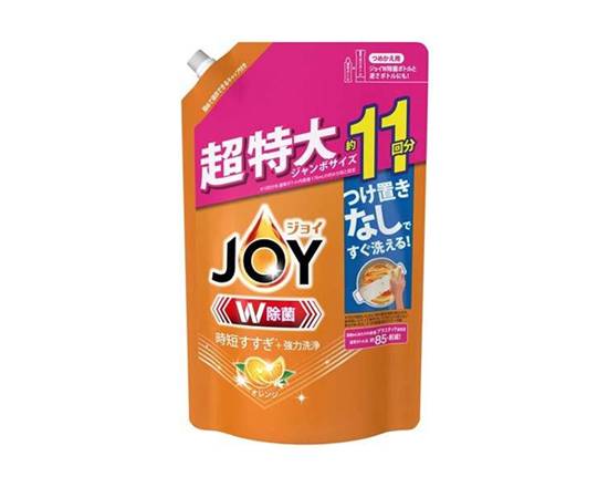 406190：Ｐ＆Ｇ ジョイ Ｗ除菌 オレンジ 詰替用 超特大ジャンボ  1425ML / Joy W Disinfecting Dish Detergent, Orange Refill, Extra Large Jumbo 1,425 mL