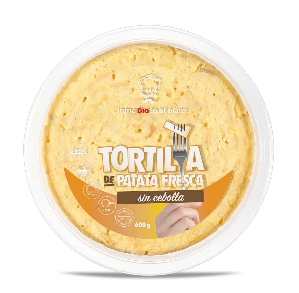 Tortilla De Patatas Sin Cebolla Al Punto Dia 600 G