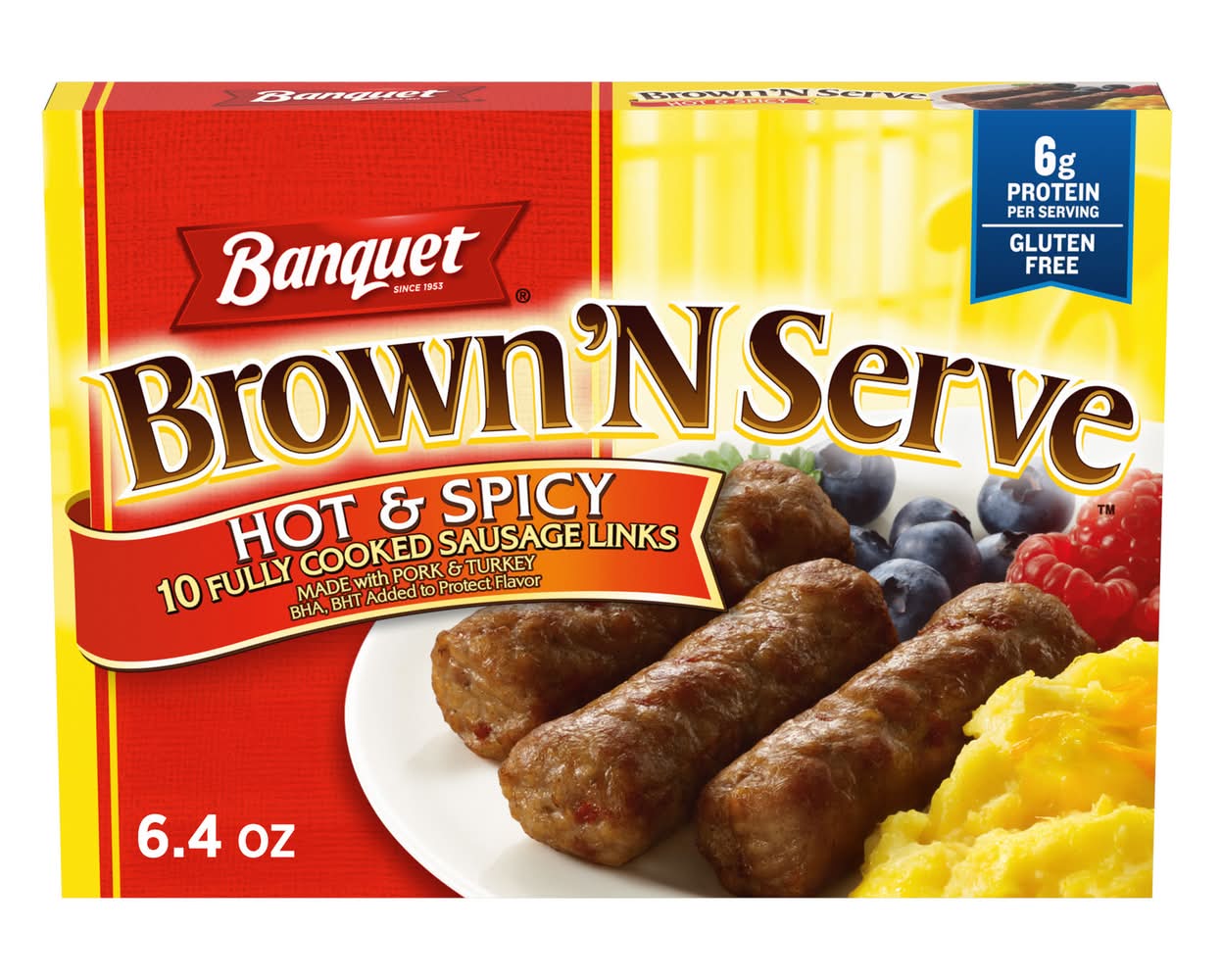 Banquet Brown 'N Serve Hot & Spicy Sausage Links (6.4 oz, 10 ct)