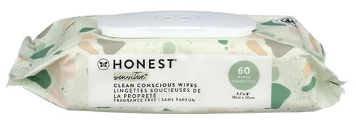 The Honest Company Fragrance Free Sensitive Wipes 60 Count