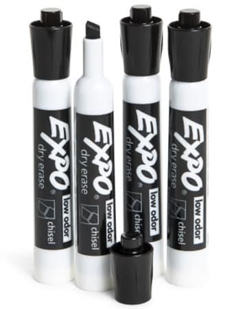 Expo® Black Dry Erase Markers 4-Pack