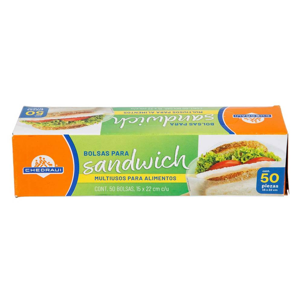 Bolsa Para Sandwich Chedraui 50 Piezas