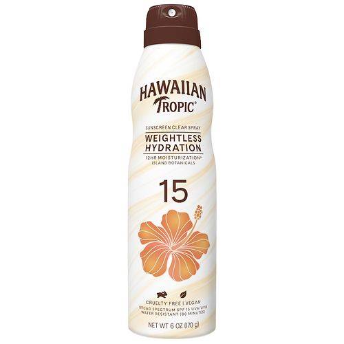 Hawaiian Tropic Silk Hydration Weightless Sunscreen Spray SPF 15 - 6.0 oz