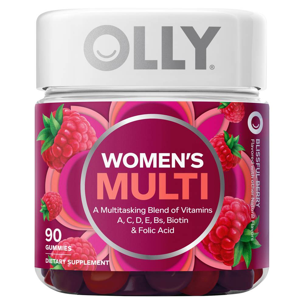 Olly Women's Multivitamin Gummies, Blissful Berry (0.85 lbs, 90 ct)