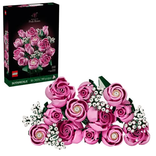 LEGO · Botanicals juego de construcción ramo de rosas rosadas 10374 (789 un)