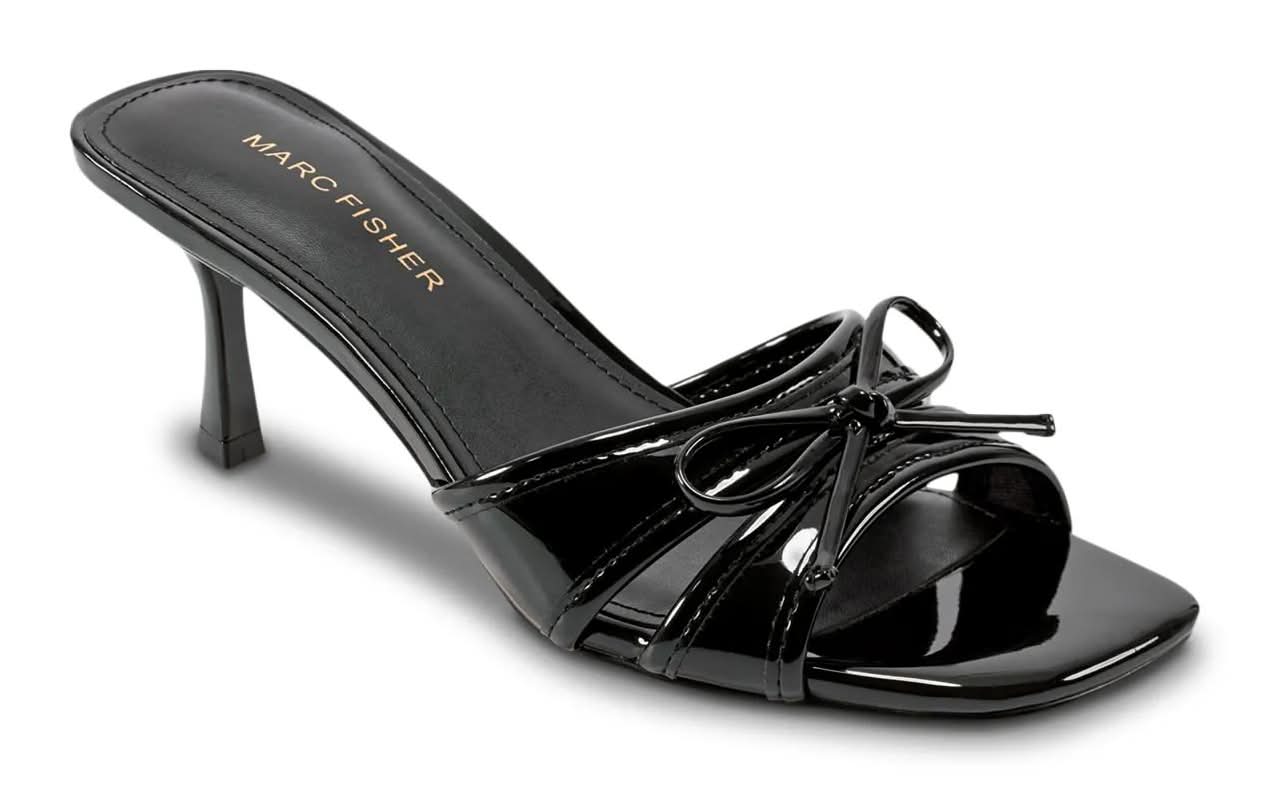 Marc Fisher Delphy Sandal (Black Patent Medium - 8.5)