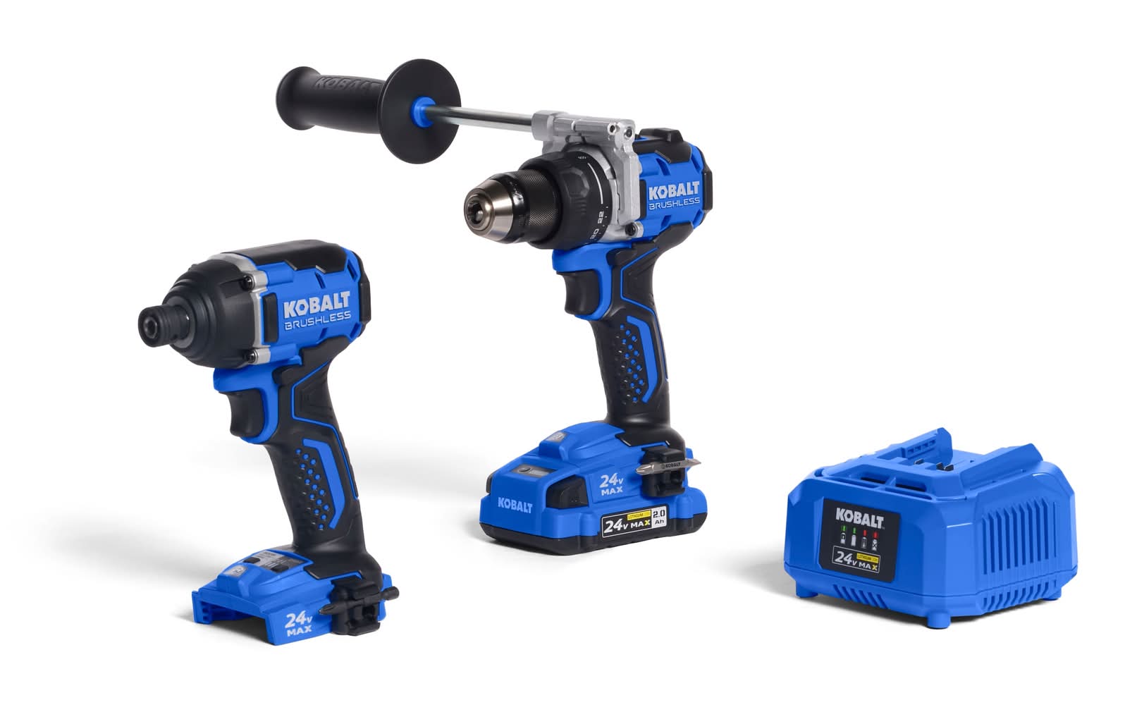 Kobalt 24-volt 2-Tool Brushless Power Tool Combo Kit with Soft Case (1-Battery Included and Charger Included)