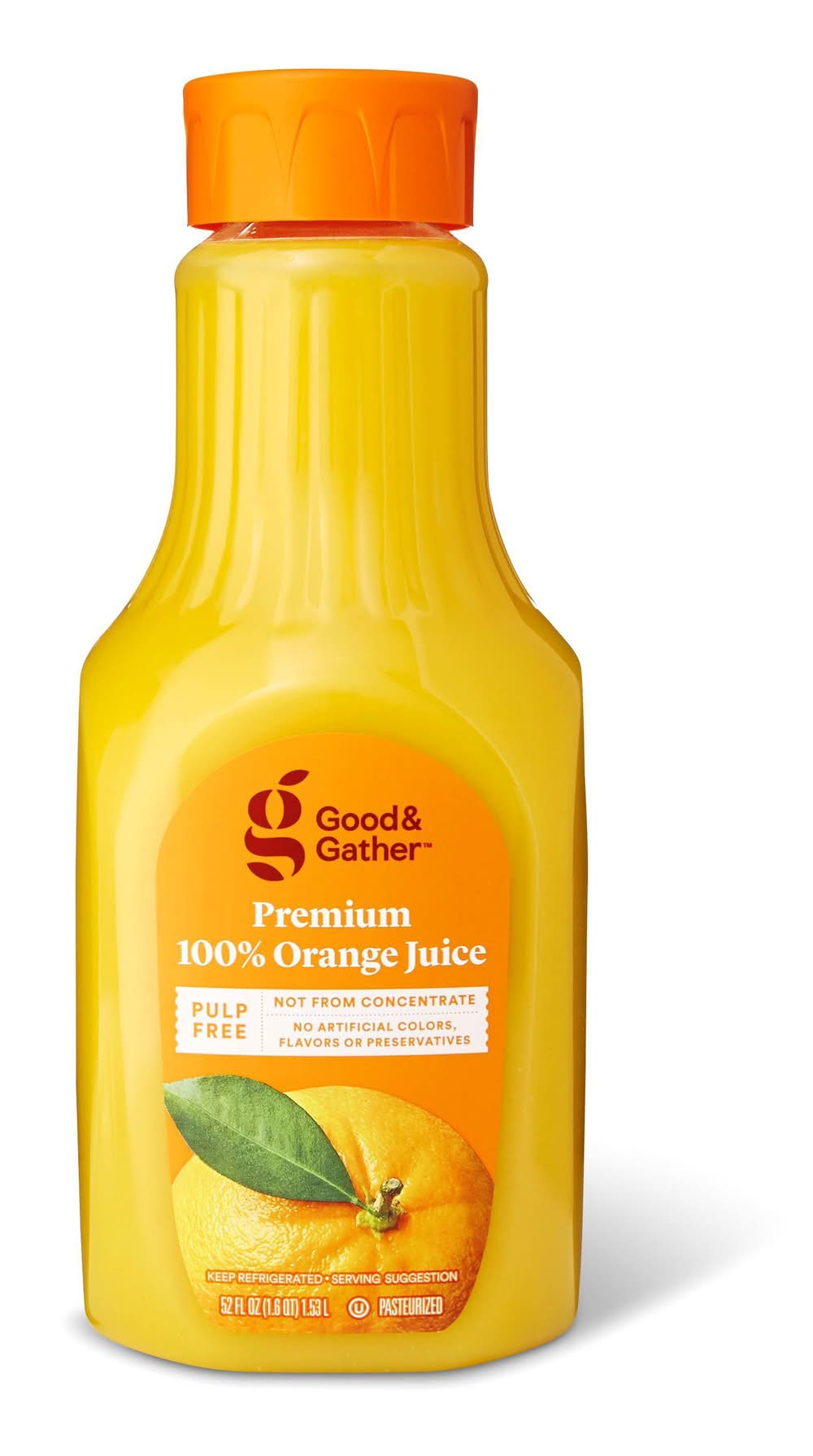 Good & Gather Pulp Free 100% Juice, Orange (52 fl oz)