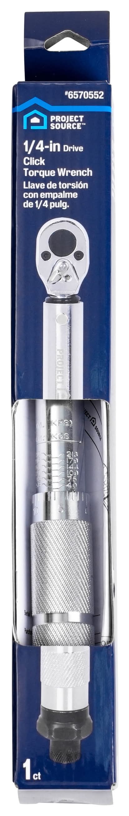 Project Source 1/4-in Drive Click Torque Wrench