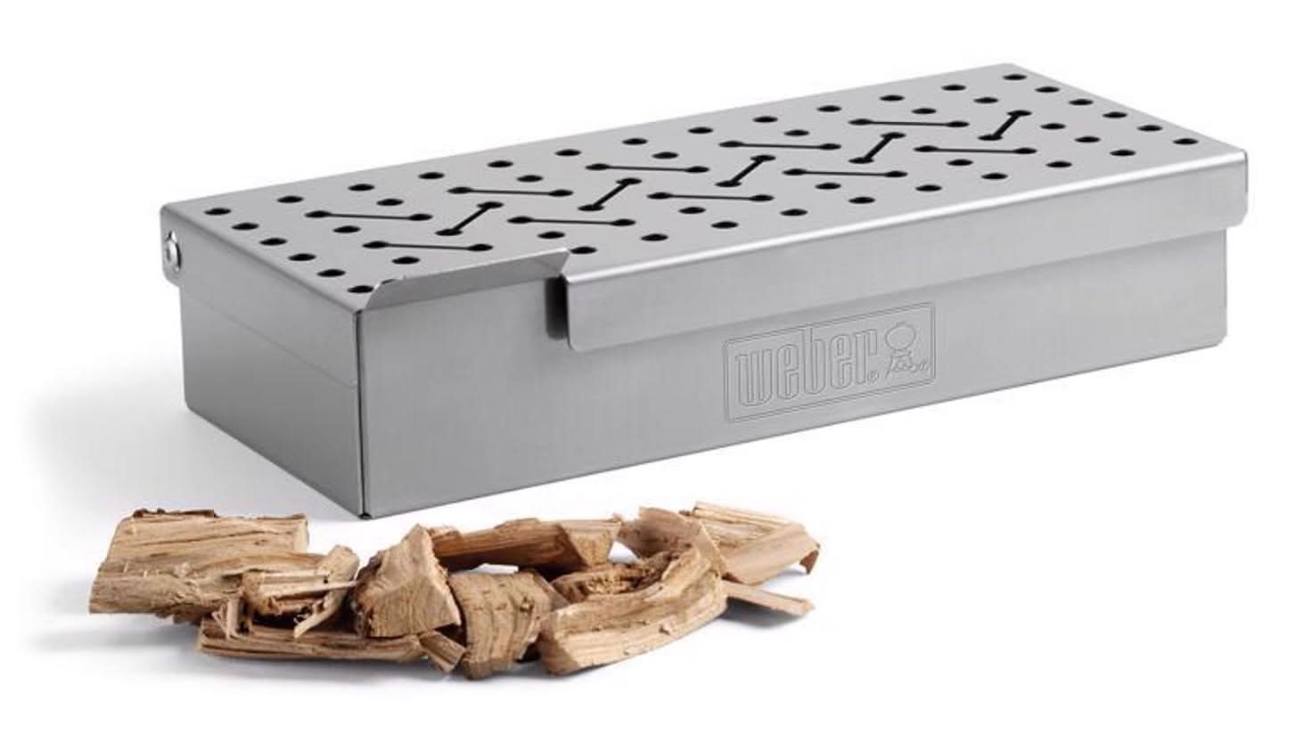Weber Stainless Steel Pellet Smoker Box 9.7 In. L X 4.7 In. W For Weber Q 200/2000 Series