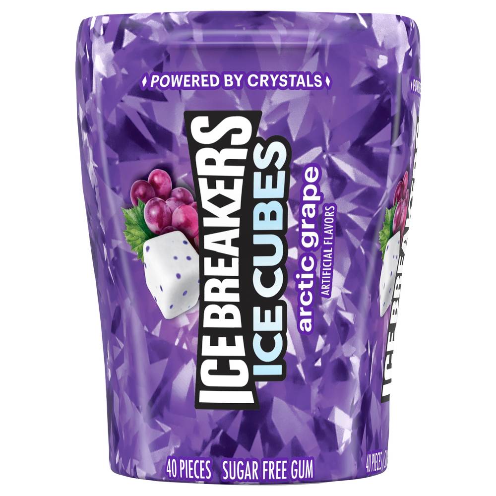 Ice Breakers Ice Cubes Sugar Free Gum (40 ct) (arctic grapes)