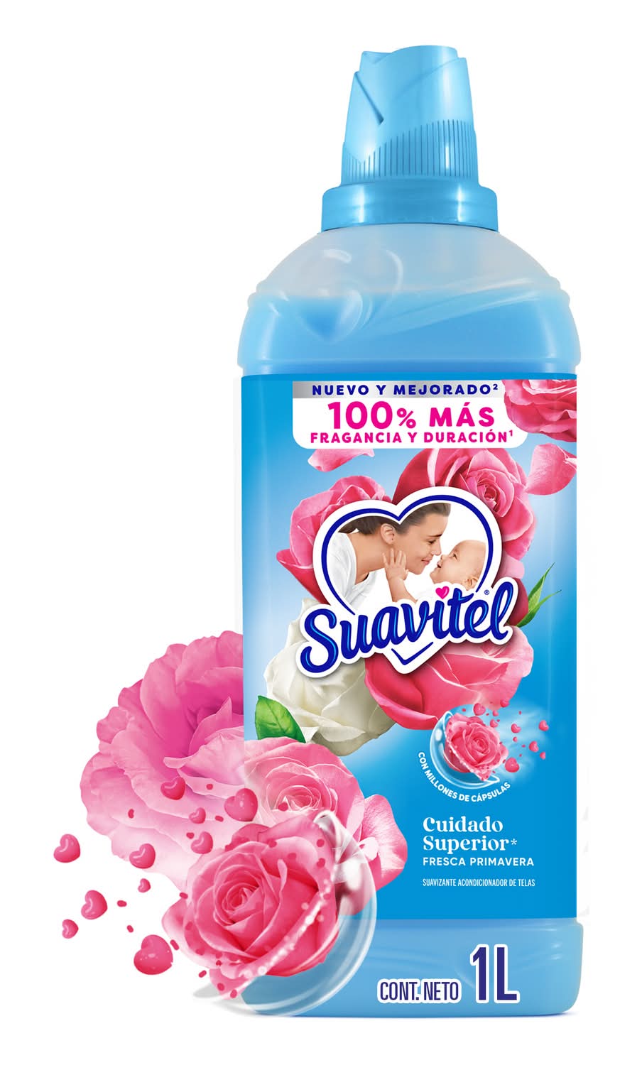 Suavitel · Cuidado superior suavizante acondicionador de telas, fresca primavera (1 L)