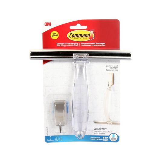 Command Bath Squeegee and Hook (1 set)