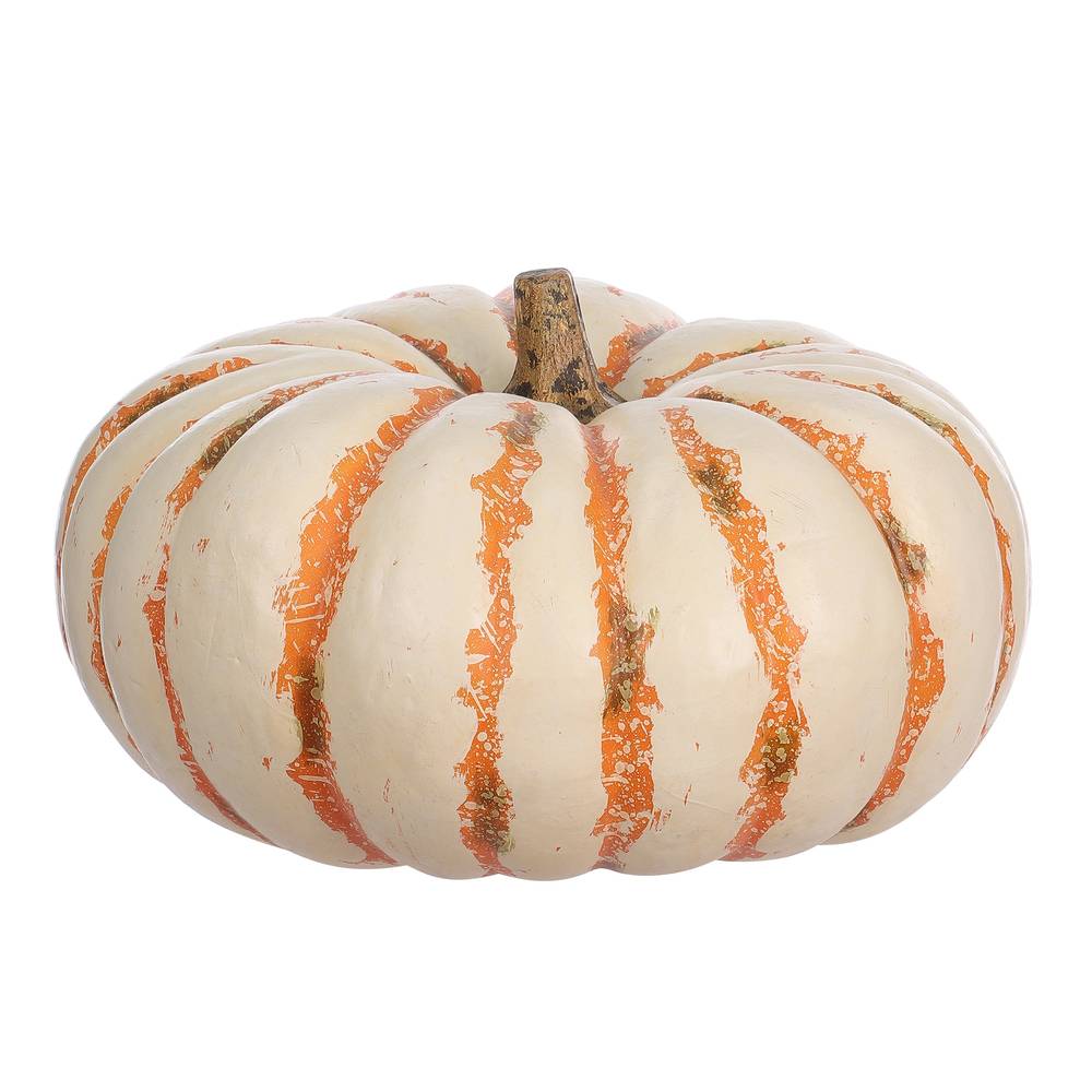 Holiday Living 8-in Harvest White Pumpkin Decor | LW20-NXJEA032