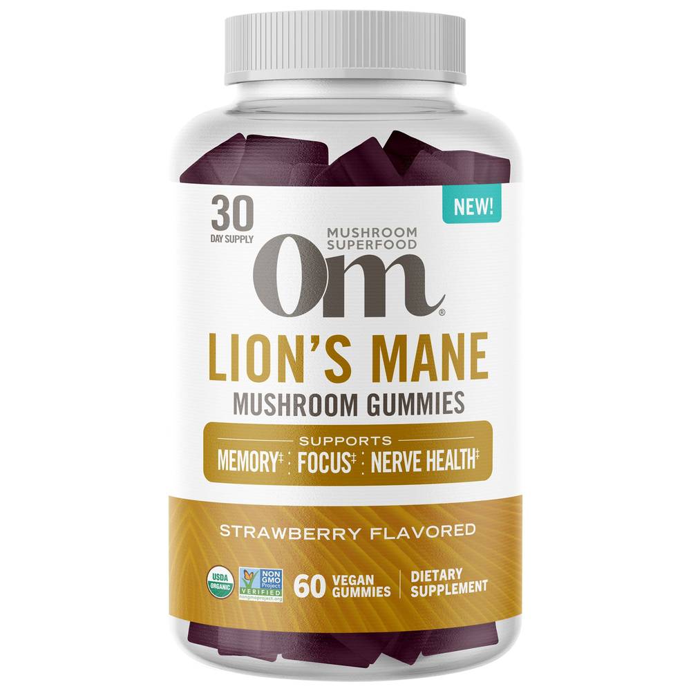 Om Lion's Mane Mushroom Gummies (strawberry)