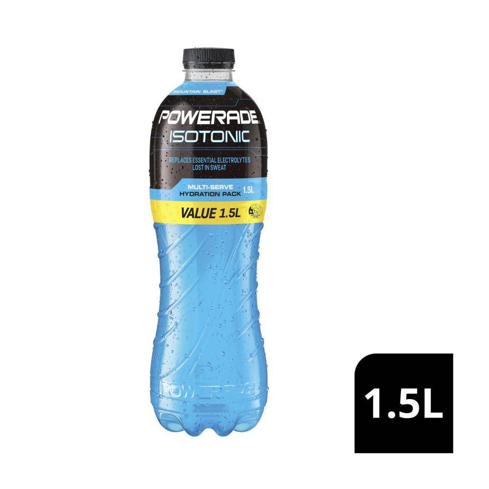 Powerade Isotonic Mountain Blast Sports Drink Flat Cap (1.5L)