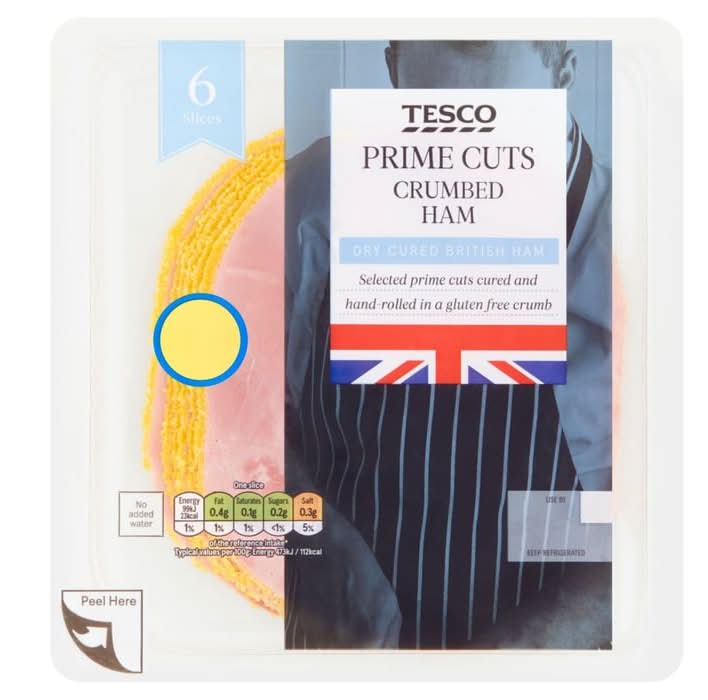 Tesco Prime Cuts Crumbed Ham 6 Slices 120g (392521)