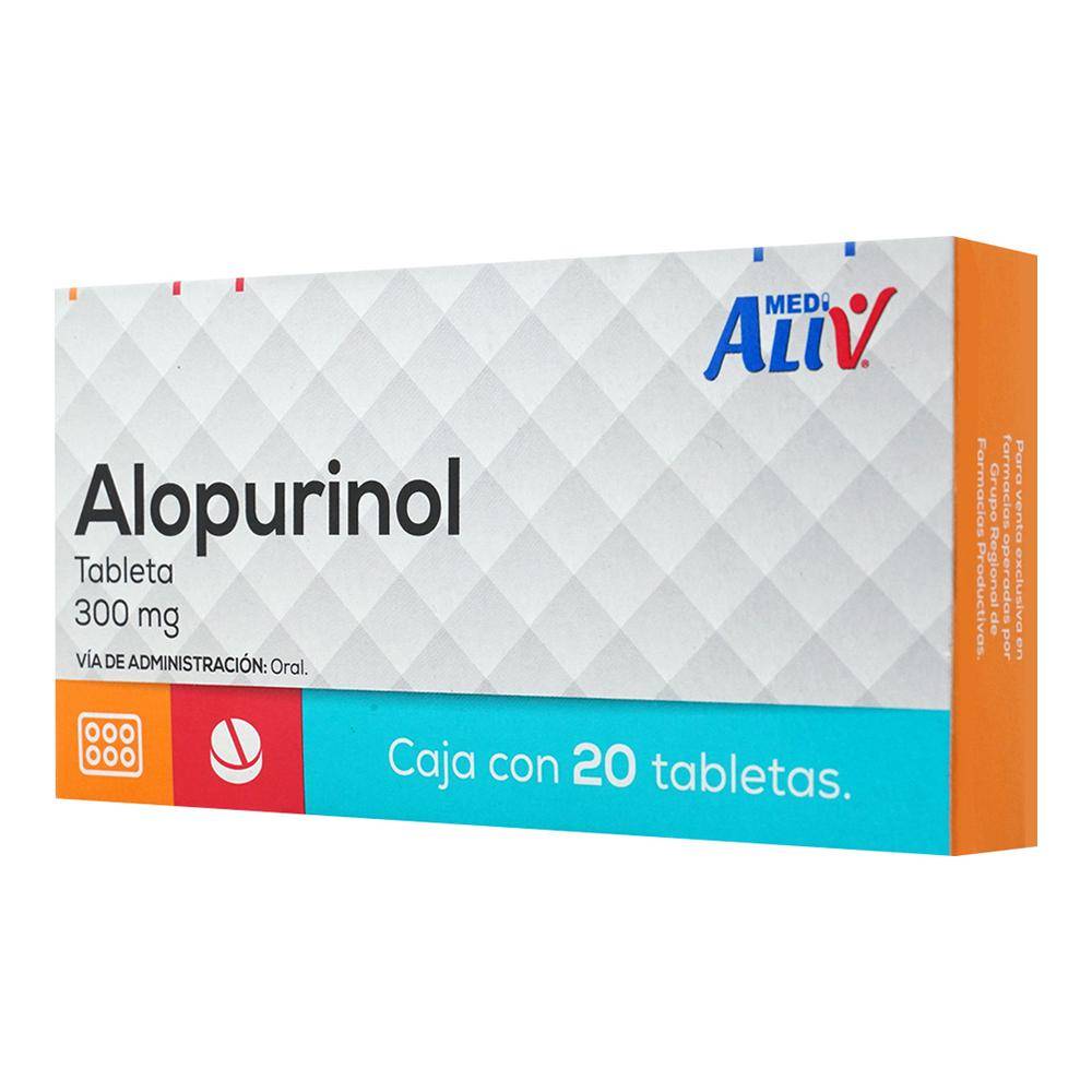 Medialiv alopurinol 300 mg caja 20 tab