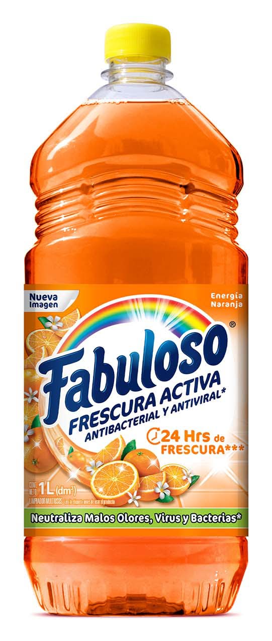Fabuloso · Limpiador multiusos antibacterial frescura activa, energía naranja (1 L)