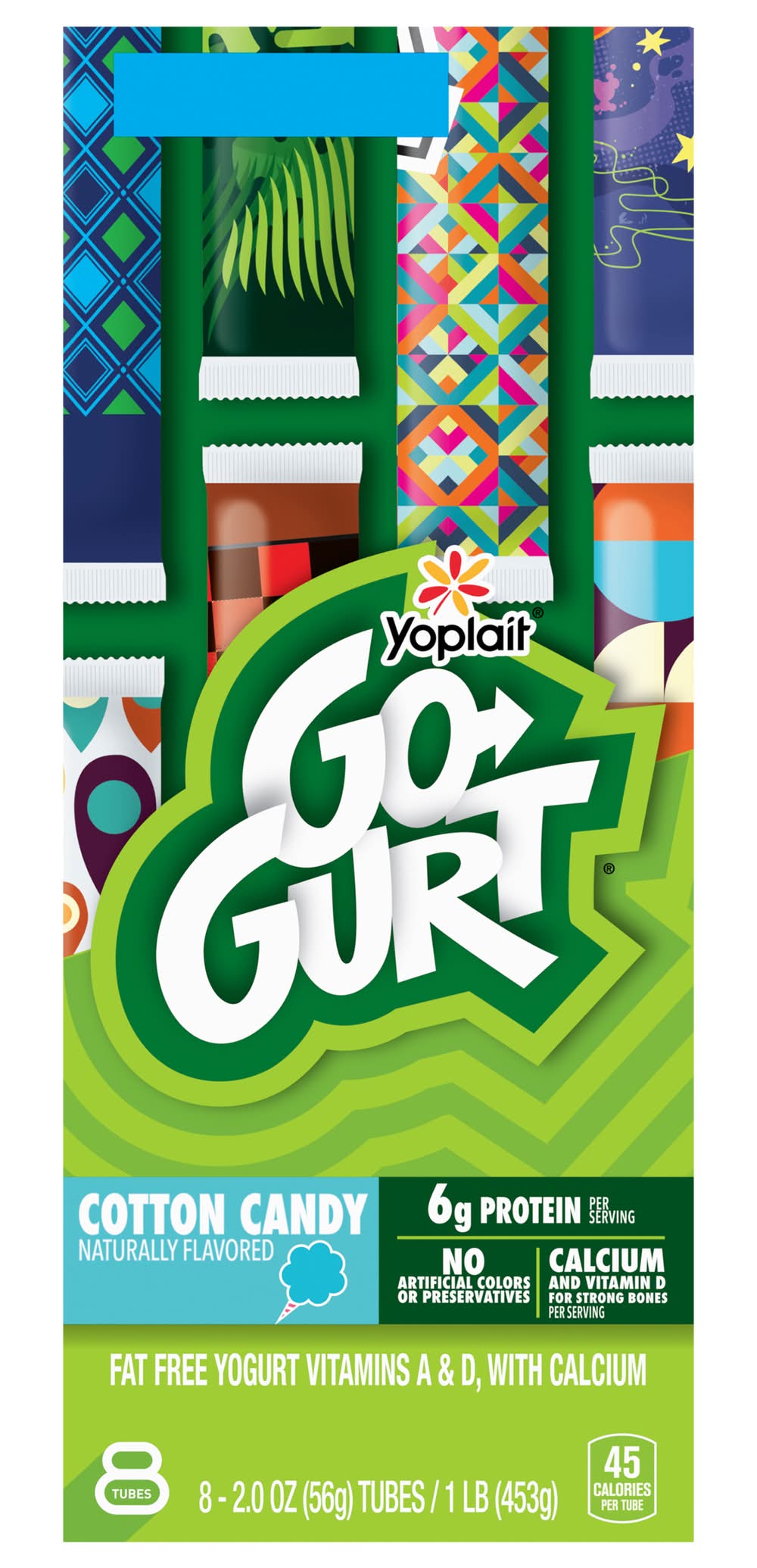 Yoplait Go Gurt Cotton Candy Fat Free Yogurt (2 oz, 8 ct)