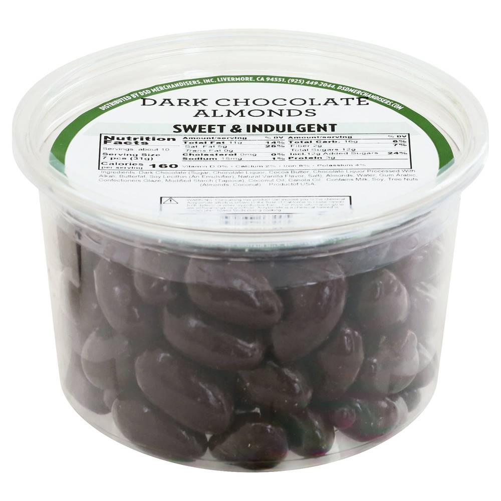 Dsd Merchandisers Dark Chocolate Almonds (11 oz)