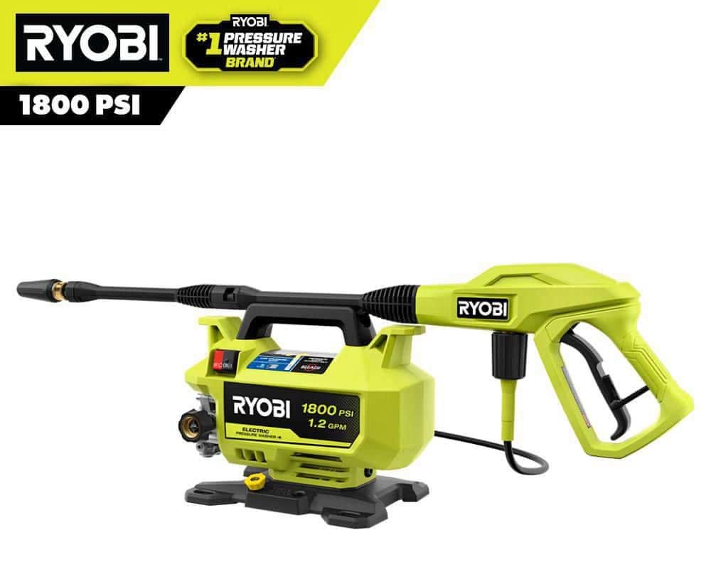Ryobi 1800 Psi 1.2 Gpm Cold Water Corded Electric Pressure Washer