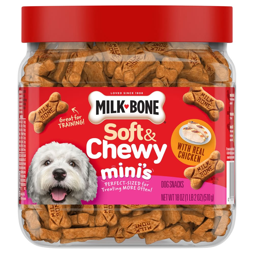 Milk-Bone Soft & Chewy Mini’s Dog Treats, Real Chicken (18 oz)