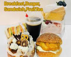 Breakfast, Burger, Sandwich, Fruit Tea