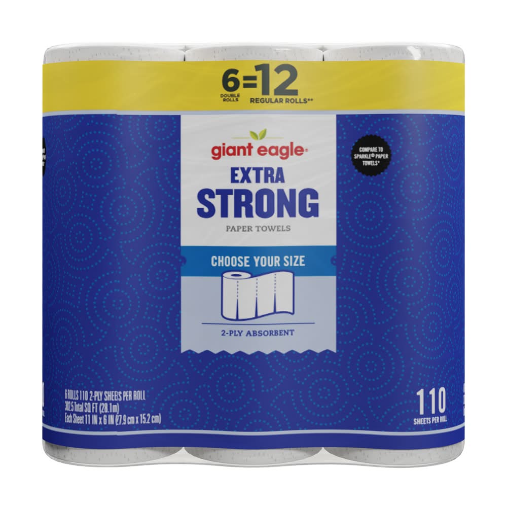 Giant Eagle Extra Strong Paper Towels (11" x 6") (12 ct)