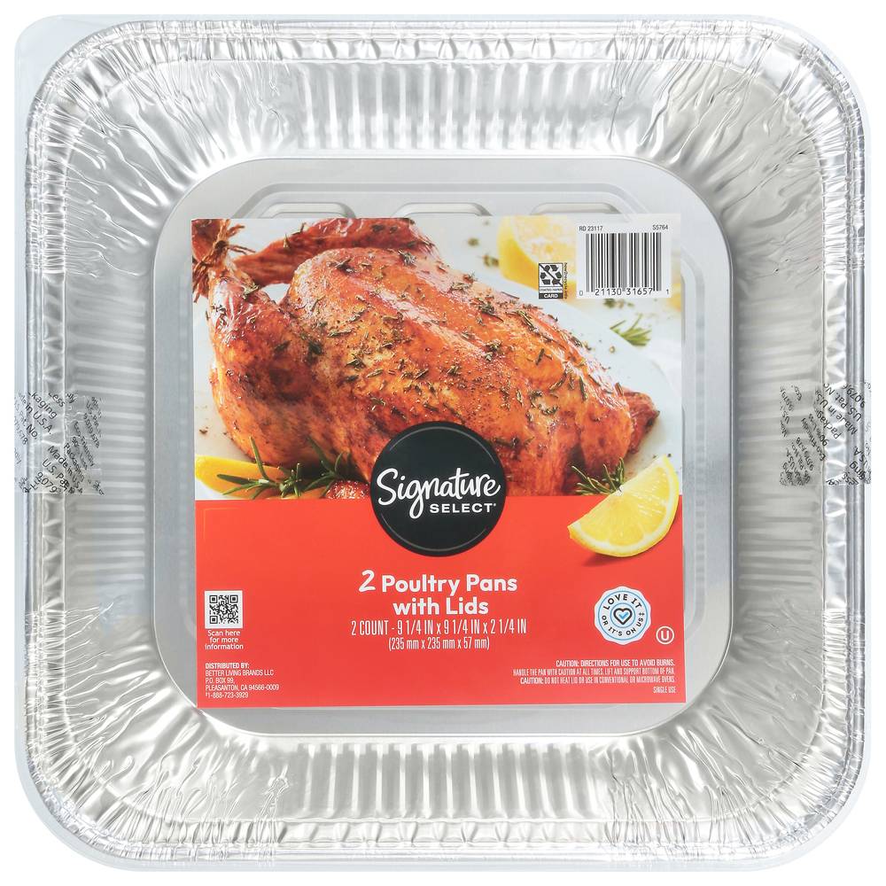 Signature Select Poultry Pans & Lids (2 ct)